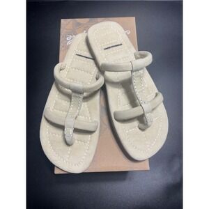 Free People NEW Leather Hadden Sandal‎ in Cafe/ Ivory Size 8.5